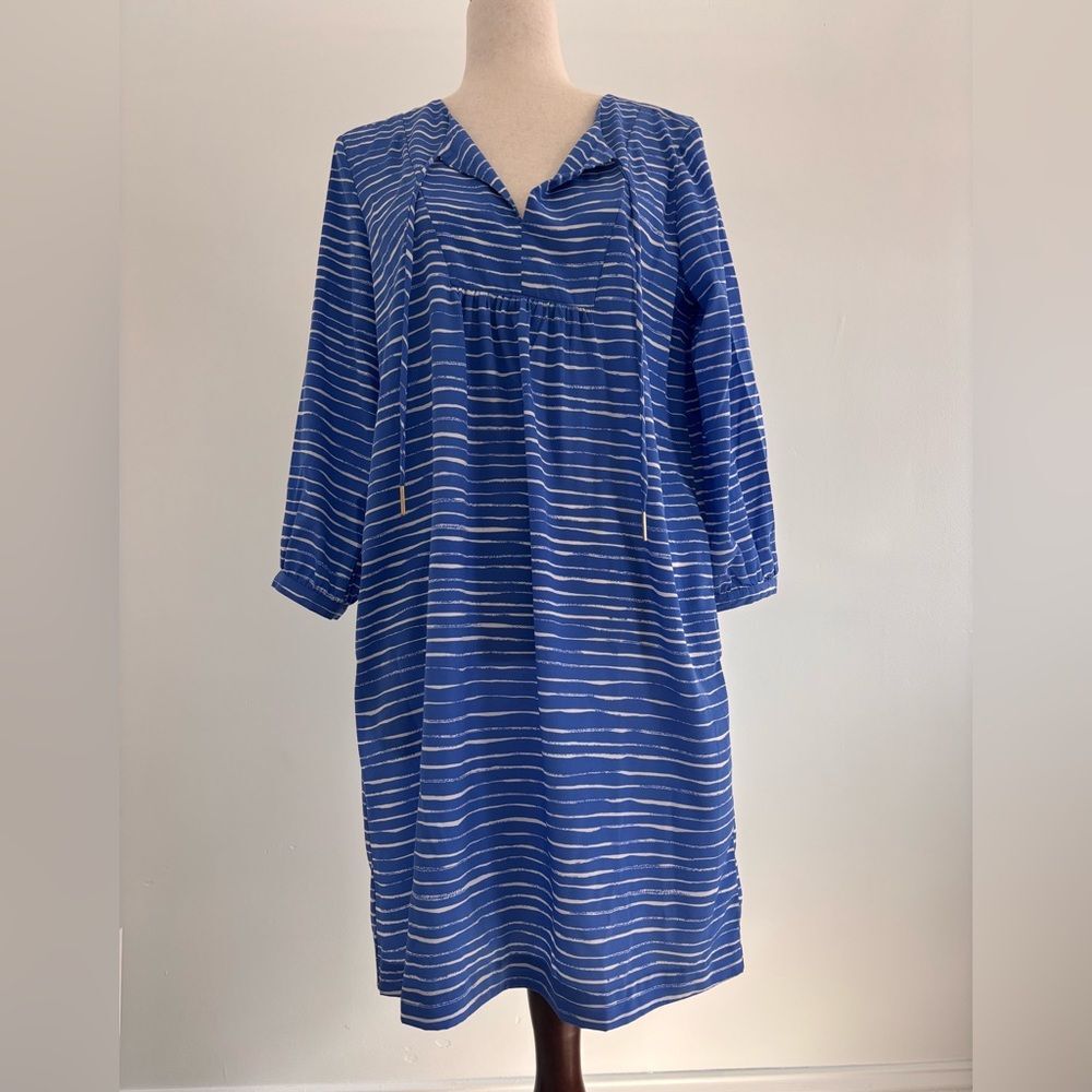 GAP Stella 3/4 Blue Stripe Dress Spring 2013